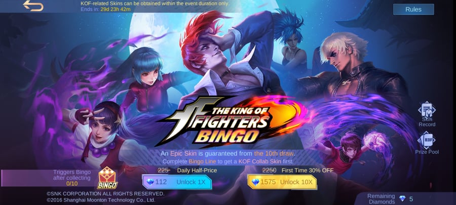 Mobile Legends KOF Event