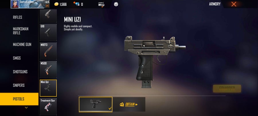 New Weapon - Mini Uzi