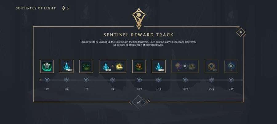 Sentinel Reward Track