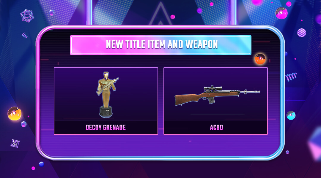 New Weapon and Decoy Grenade