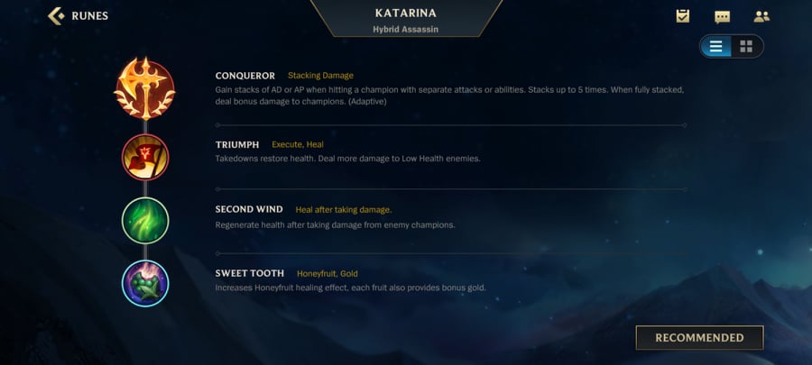 Wild Rift Katarina Best Runes