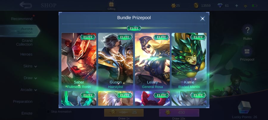 Can we have something new in lucky shop? The current hero/skins