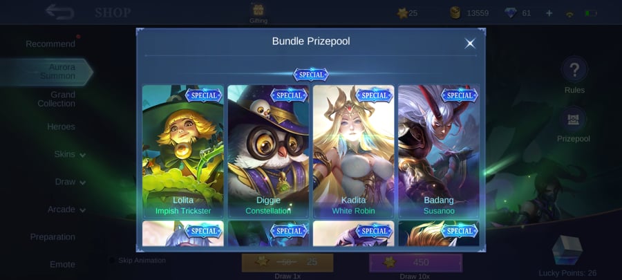 Special Skins