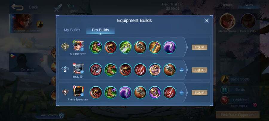 Yin Best Item Build