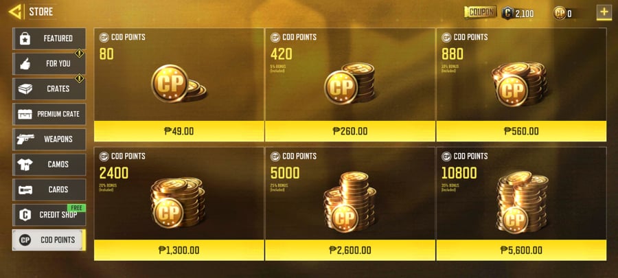 CODM COD Points