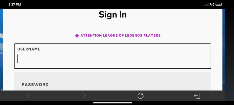 Riot Games Account Sign In