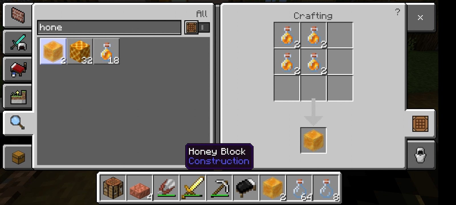 Minecraft honey block