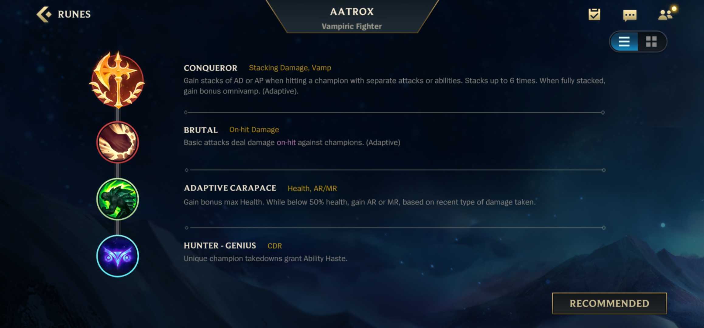 Aatrox Runes & Spells