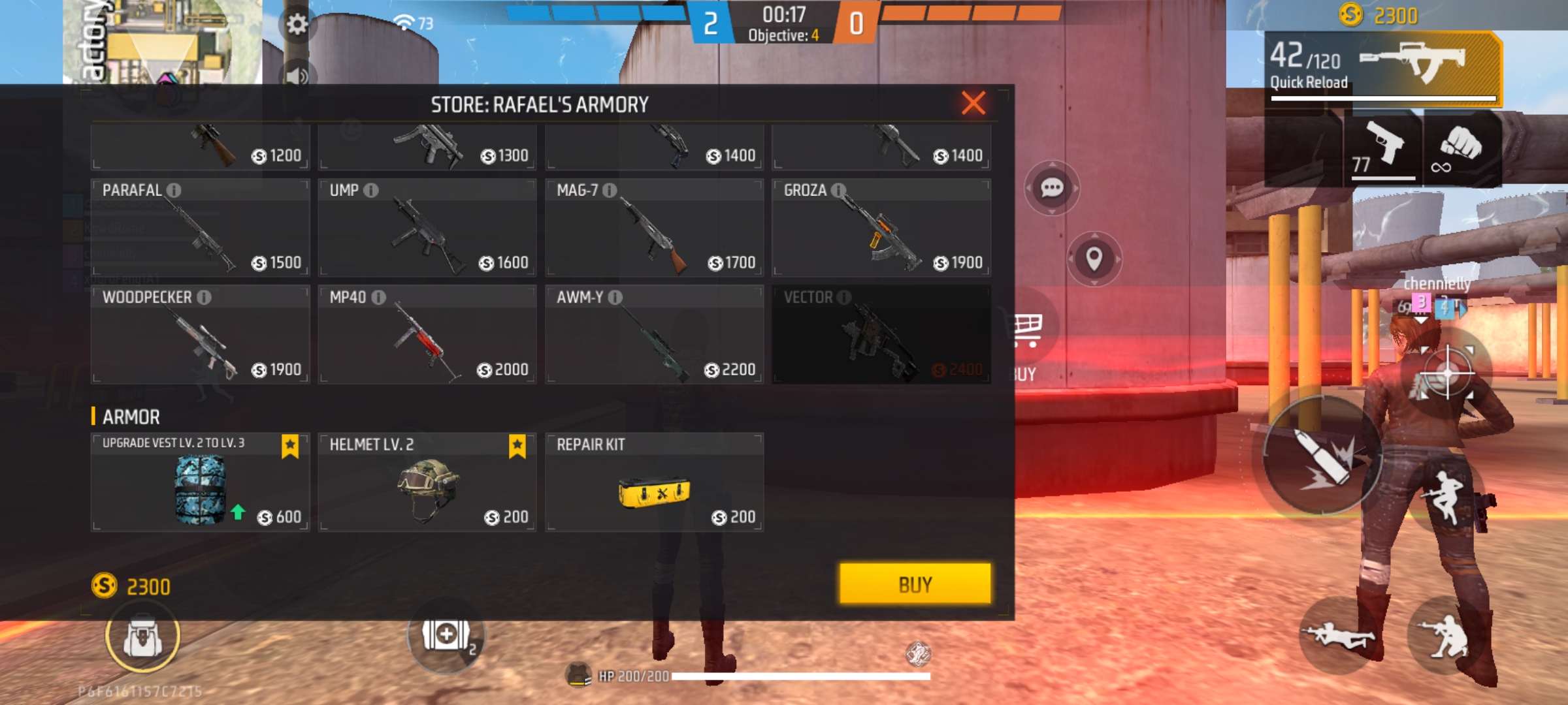 free fire best character skill for cs rank