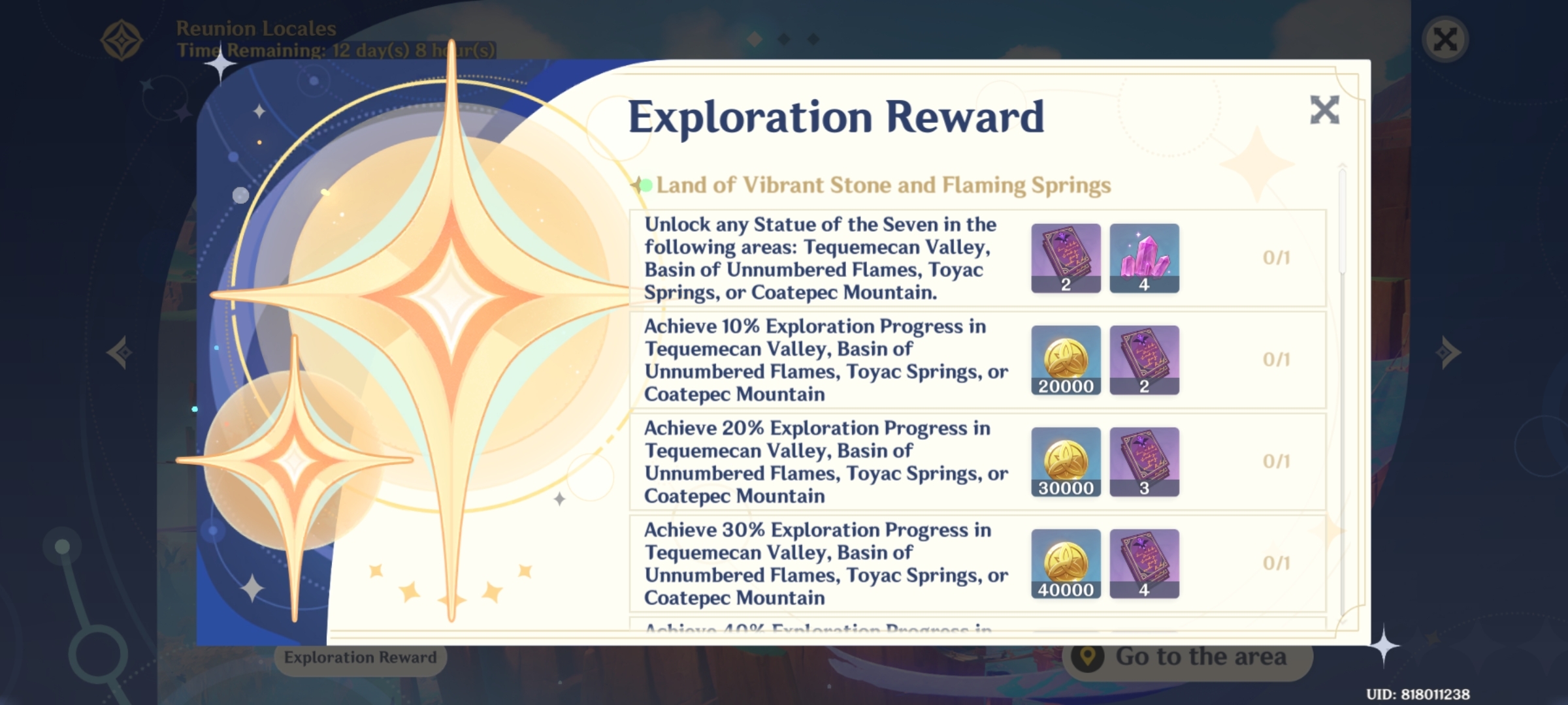 Genshin Impact Exploration Rewards