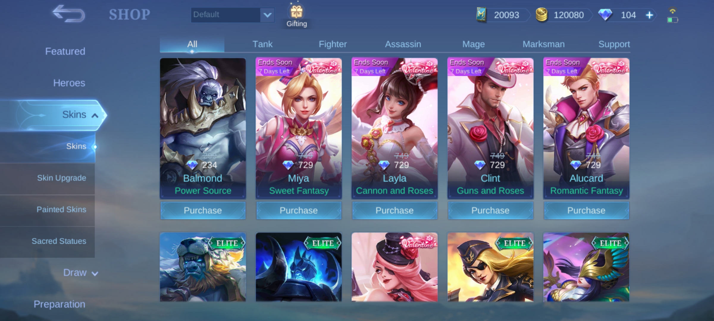 MLBB Skin Shop