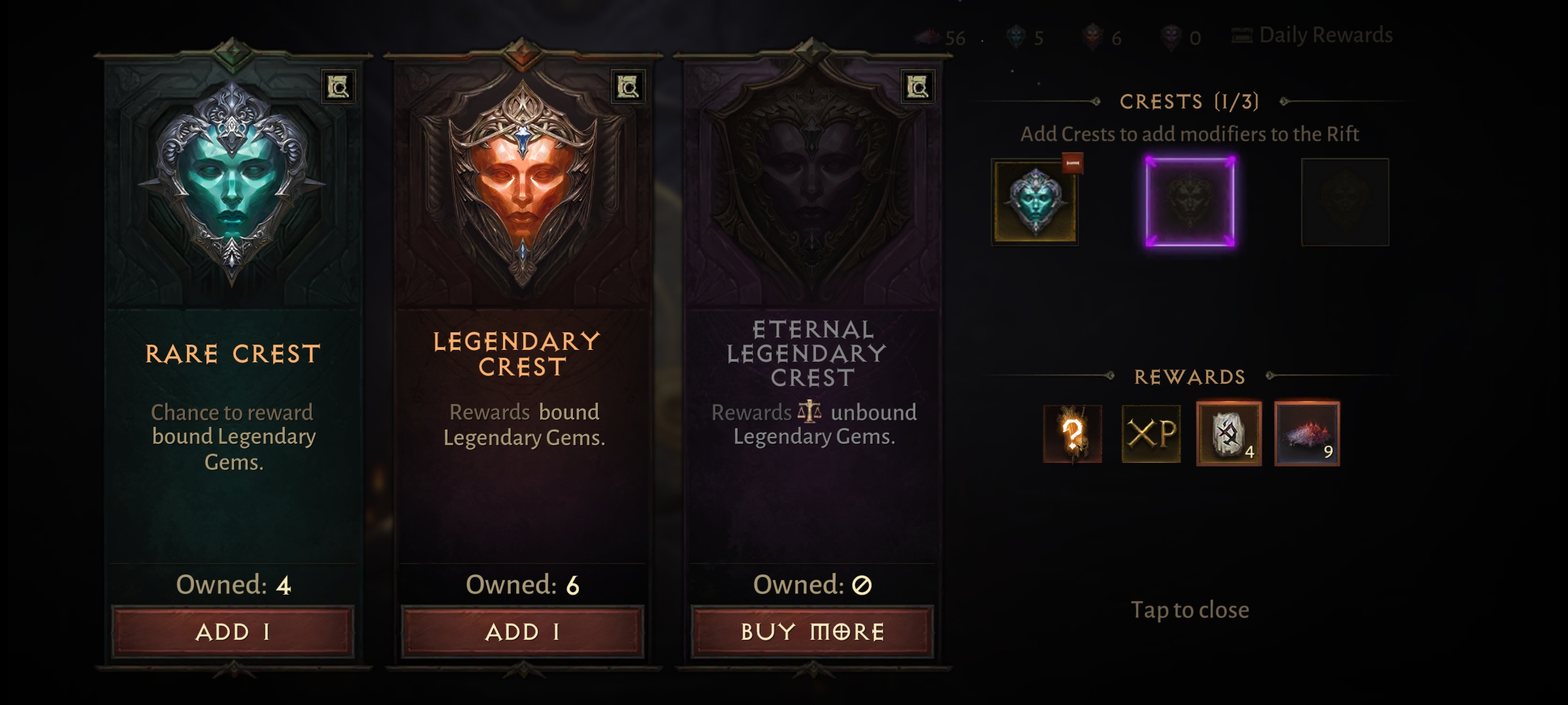 Diablo Immortal Elder Rift & Challenge Rift, Where to get Legendary Crests