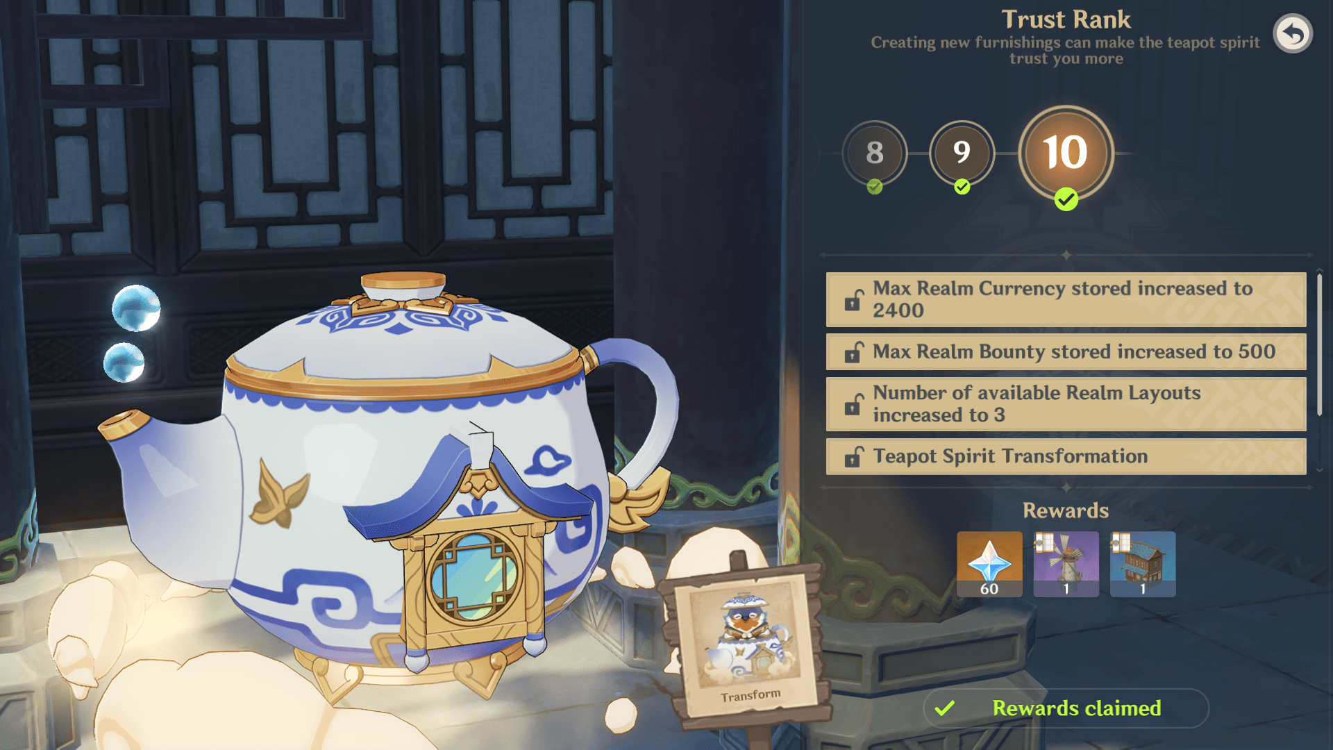 Genshin Teapot Trust Rank