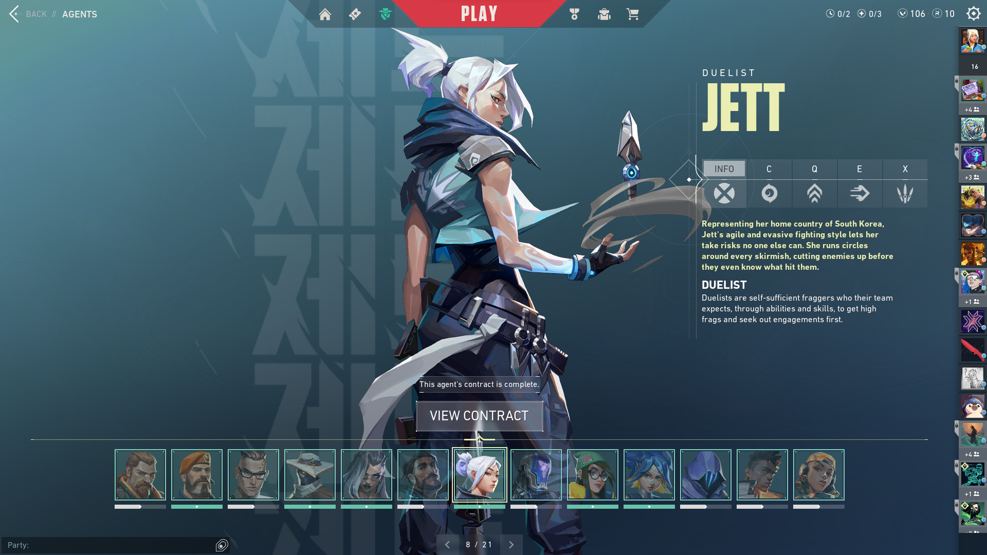 Jett remains the top-picked VALORANT Champions agent, 85% pick