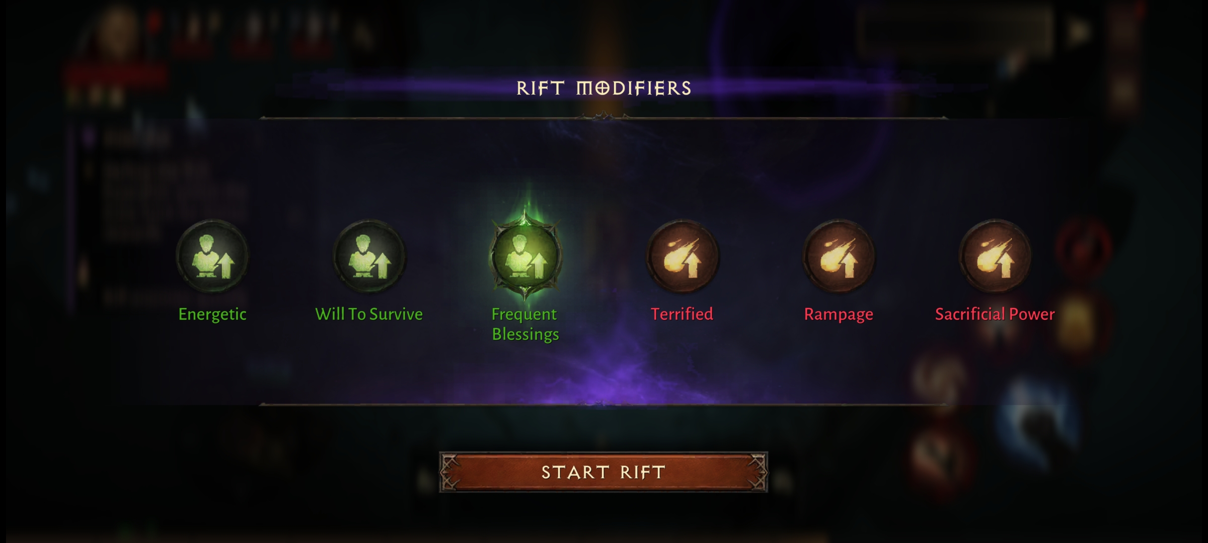 Rift Modifiers Diablo Immortal