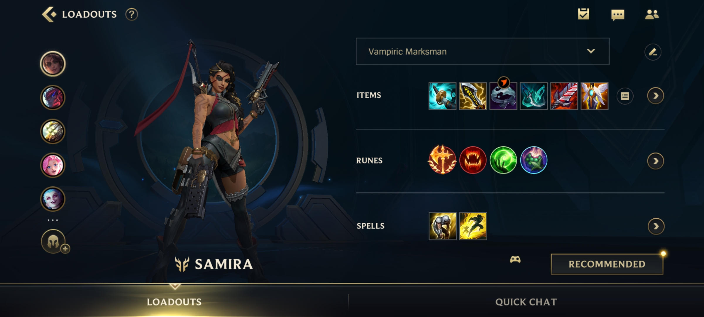 Samira Loadouts Wild Rift