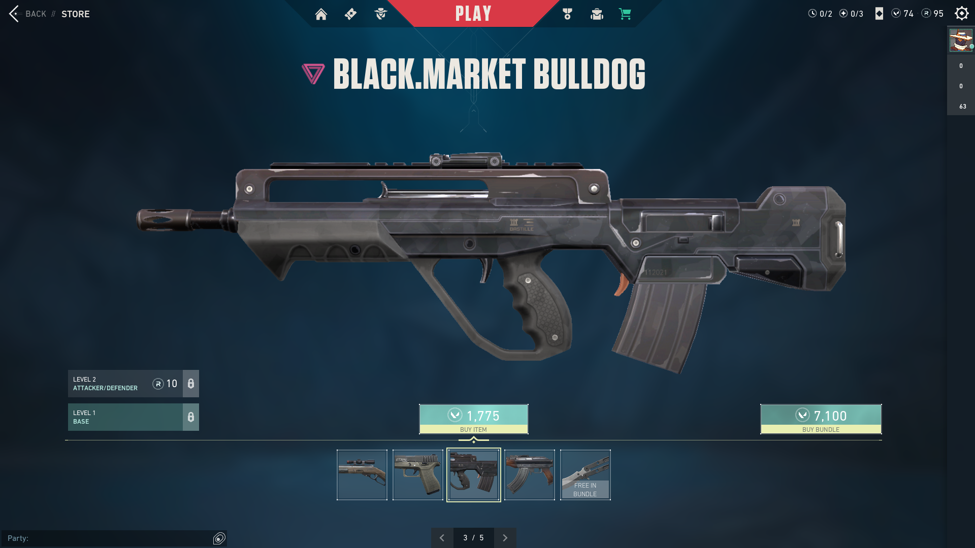 Black Market bulldog