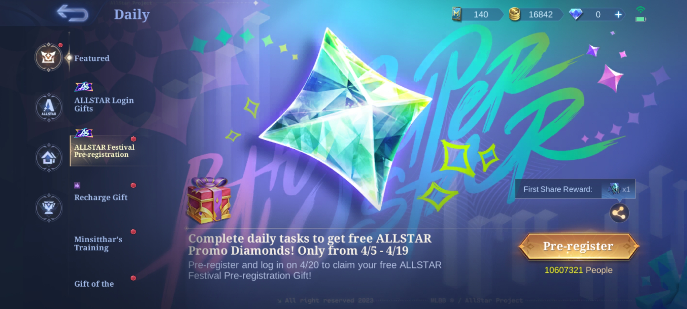 Kapan Tukar Skin Promo Diamond Allstar Mobile Legends (ML)? Esportsku