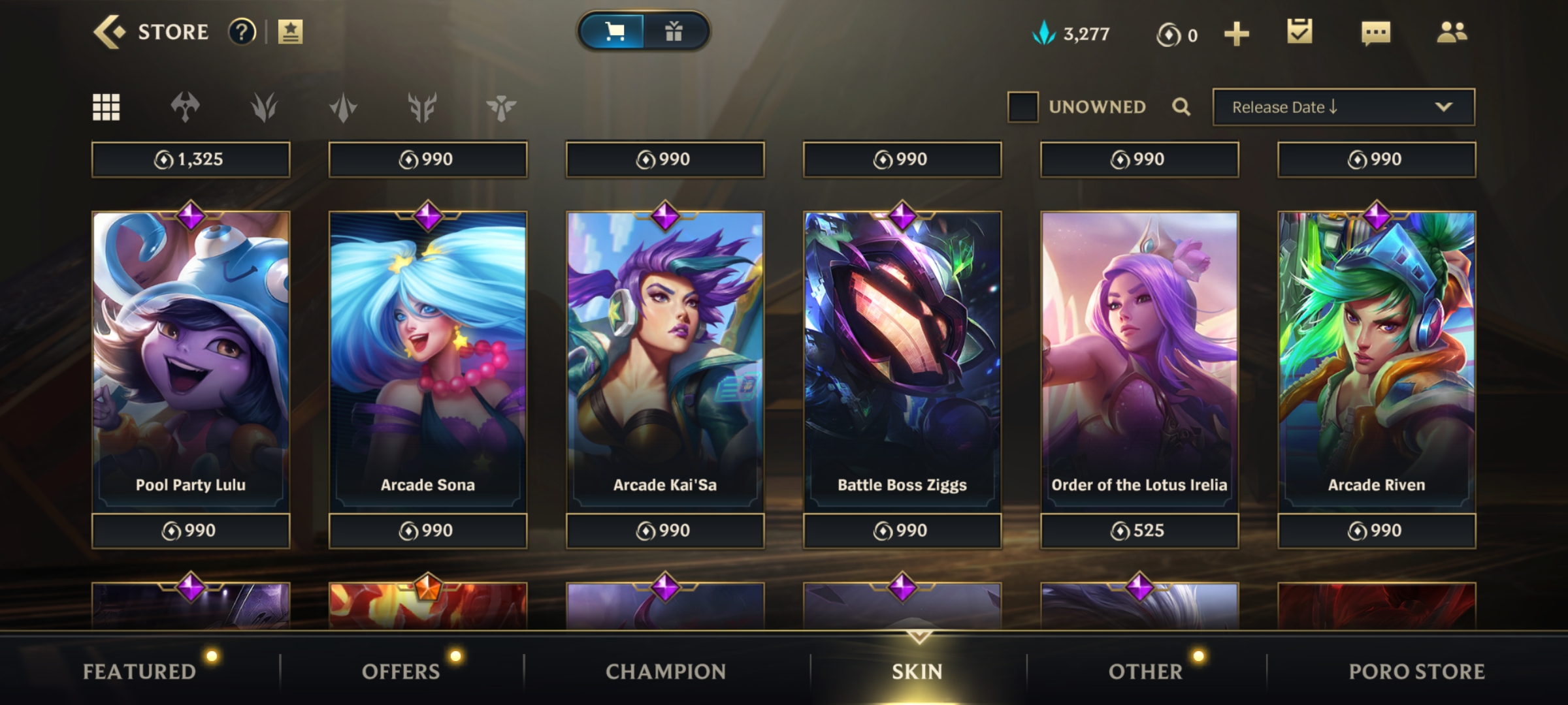 Arcade Skins Wild Rift