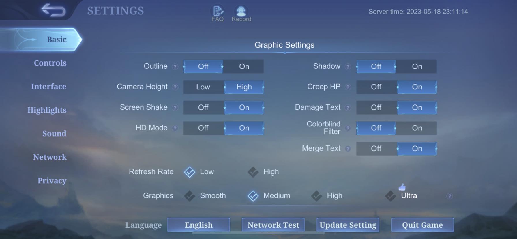 Basic Settings