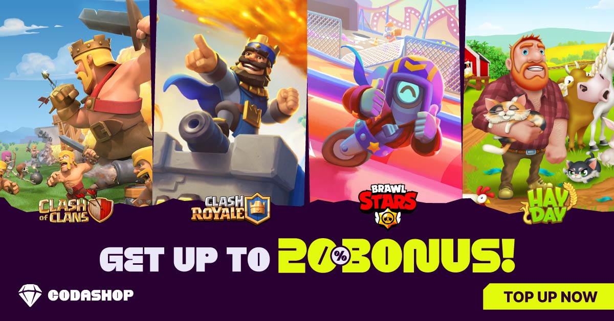 Supercell Games Launch: Get Up to 20% Bonus