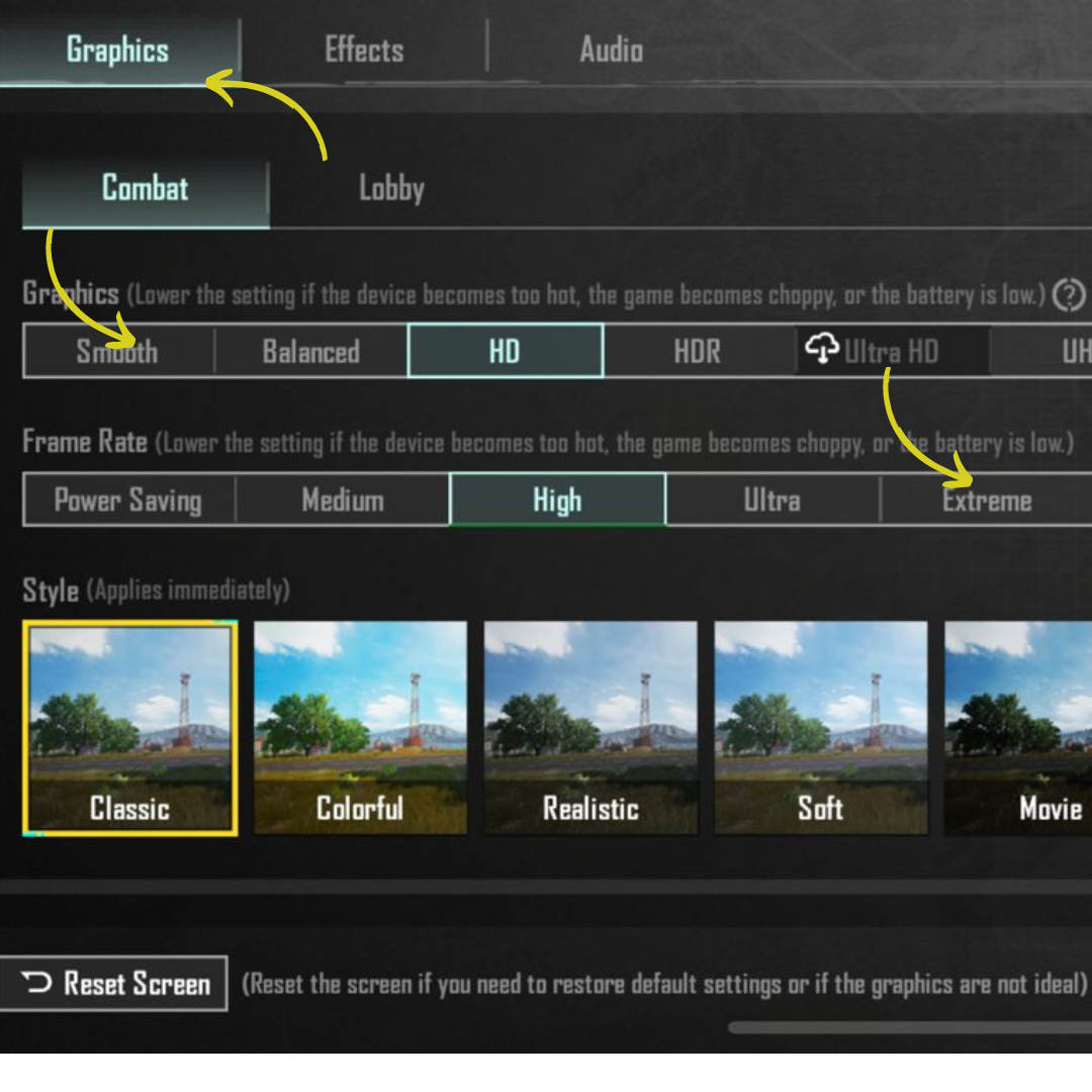 PUBG Mobile Graphic Settings 4