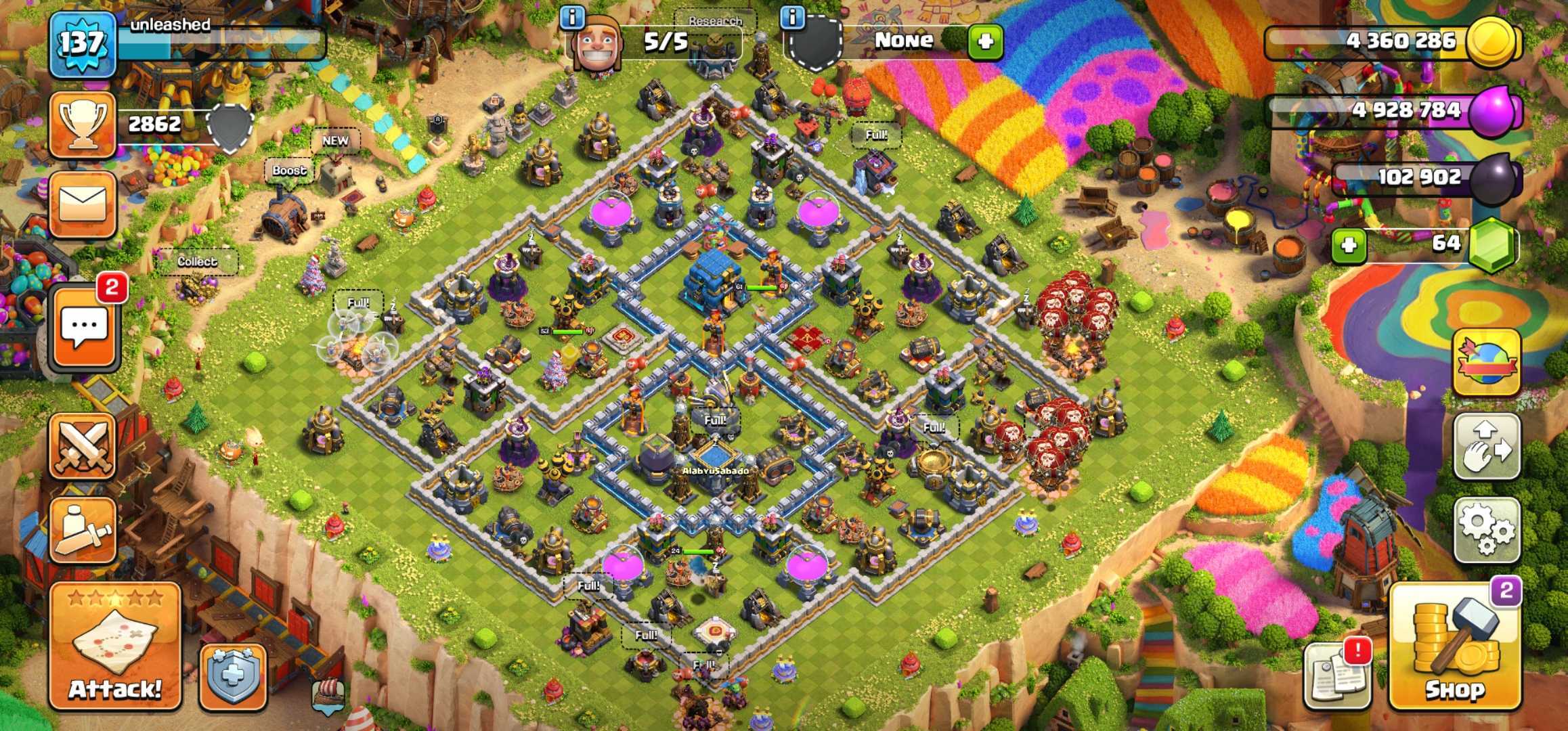 Aerial base CoC