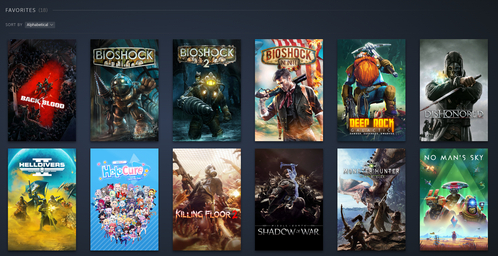 Steam Library Favorites