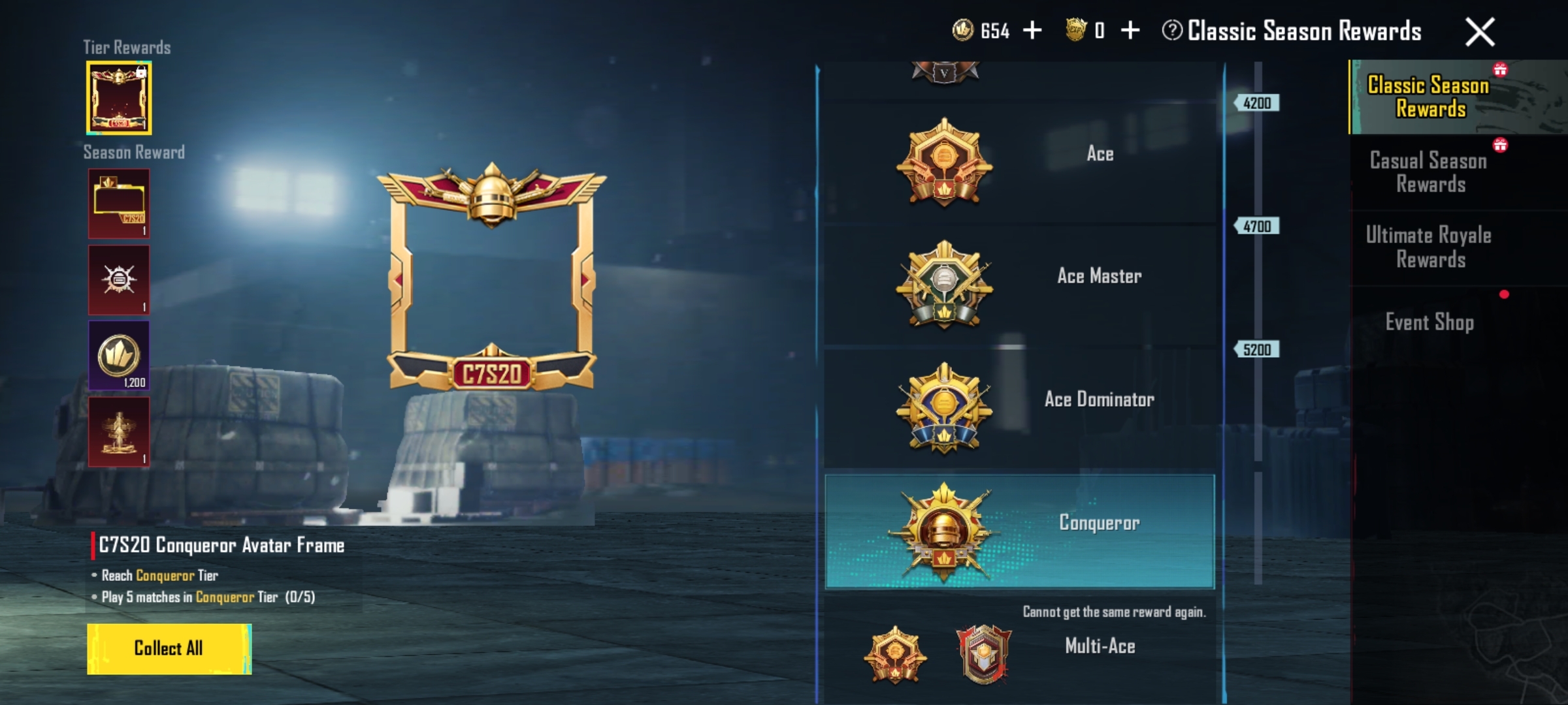 Ace Rank PUBG Mobile