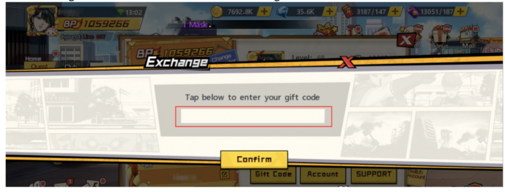 One Punch Man how to redeem item code