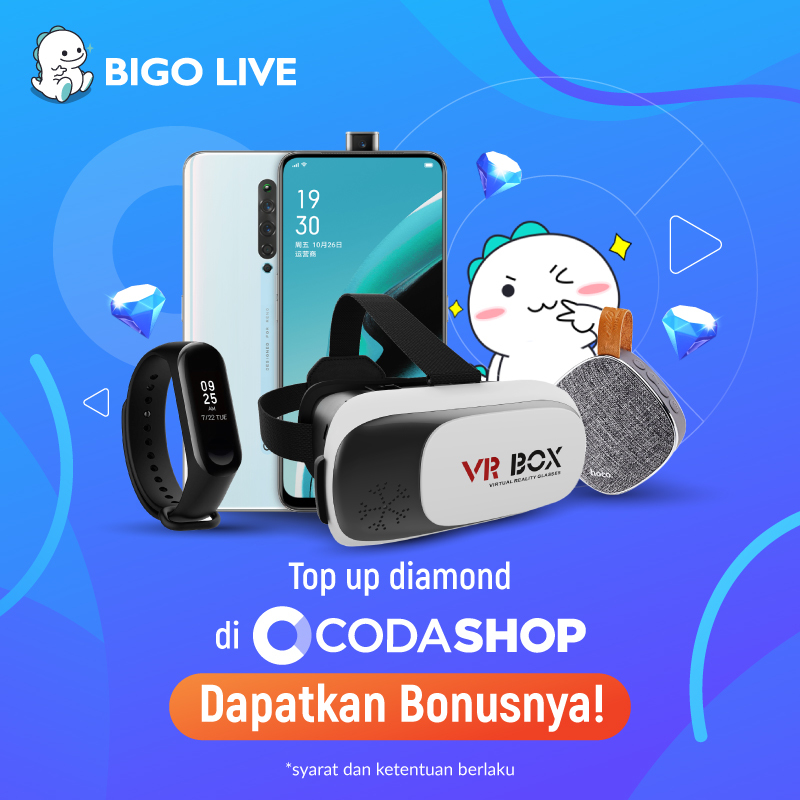 Codashop Share Prizes for LIVE BIGO Users